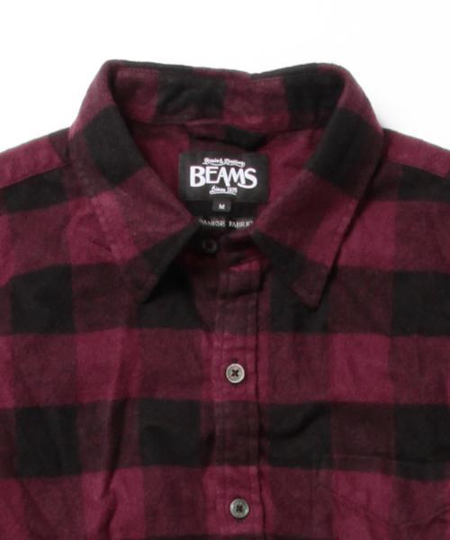 BEAMS（ビームス）の「◆BEAMS / ブロックチェック ミニレギュラーシャツ（シャツ/ブラウス・メンズ・ネイビー/グレー/ワイン・SMALL/MEDIUM/LARGE）」の11枚目の写真