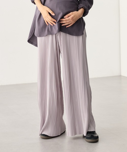 マタニティパンツ セール】マイレングス プリーツマタニティパンツ（マタニティ/ 妊婦服