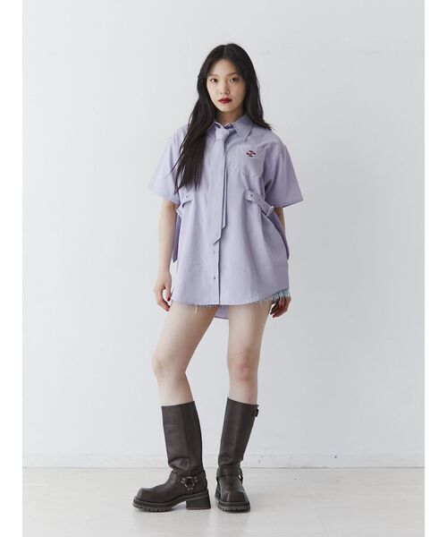 jouetie（ジュエティ）の「ネクタイチュニックシャツ【セットアイテム】（シャツ/ブラウス・レディース・パープル/ブルー・MEDIUM）」の8枚目の写真