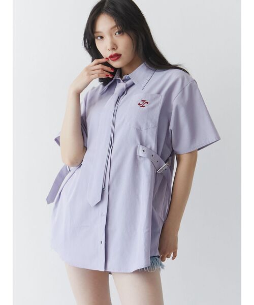 jouetie（ジュエティ）の「ネクタイチュニックシャツ【セットアイテム】（シャツ/ブラウス・レディース・パープル/ブルー・MEDIUM）」の19枚目の写真