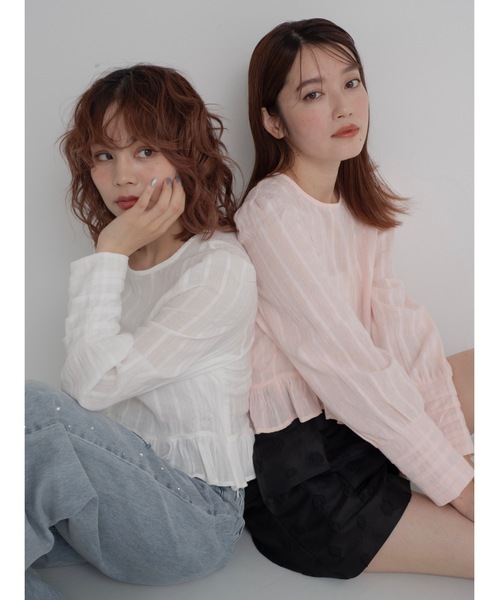 jumelle（ジュメロ）の「dear cotton blouse（シャツ/ブラウス・レディース・ホワイト/ピンク・FREE）」の12枚目の写真