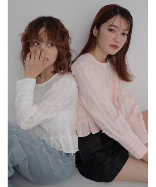 jumelle（ジュメロ）の「dear cotton blouse（シャツ/ブラウス・レディース・ホワイト/ピンク・FREE）」の13枚目の写真