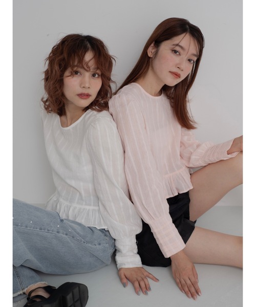 jumelle（ジュメロ）の「dear cotton blouse（シャツ/ブラウス・レディース・ホワイト/ピンク・FREE）」の14枚目の写真