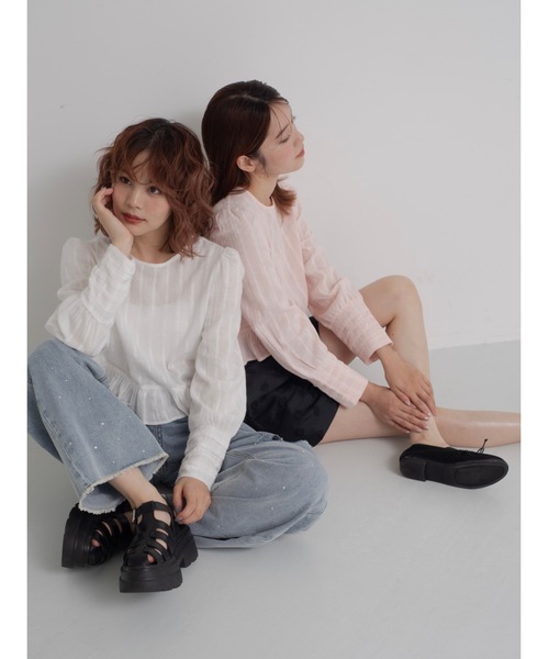 jumelle（ジュメロ）の「dear cotton blouse（シャツ/ブラウス・レディース・ホワイト/ピンク・FREE）」の19枚目の写真