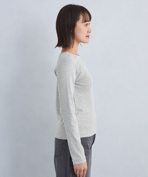 green label relaxing(グリーンレーベルリラクシング)の「フライス ボートネック ロングスリーブ プルオーバー カットソー(Tシャツ/カットソー・レディース・オフホワイト/グレー/ケリーグリーン/ブラック・FREE)」の16枚目の写真