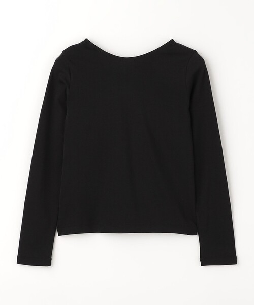 green label relaxing(グリーンレーベルリラクシング)の「フライス ボートネック ロングスリーブ プルオーバー カットソー(Tシャツ/カットソー・レディース・オフホワイト/グレー/ケリーグリーン/ブラック・FREE)」の5枚目の写真