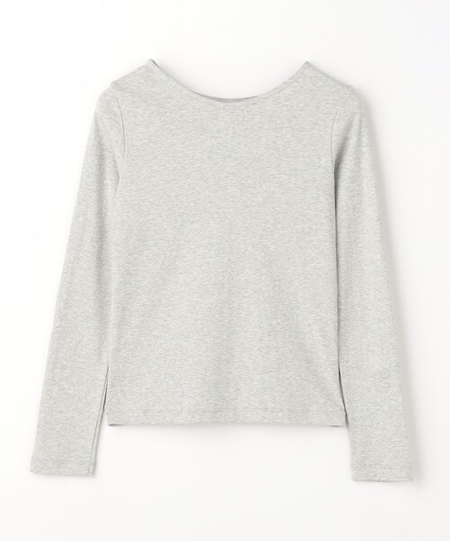 green label relaxing(グリーンレーベルリラクシング)の「フライス ボートネック ロングスリーブ プルオーバー カットソー(Tシャツ/カットソー・レディース・オフホワイト/グレー/ケリーグリーン/ブラック・FREE)」の7枚目の写真