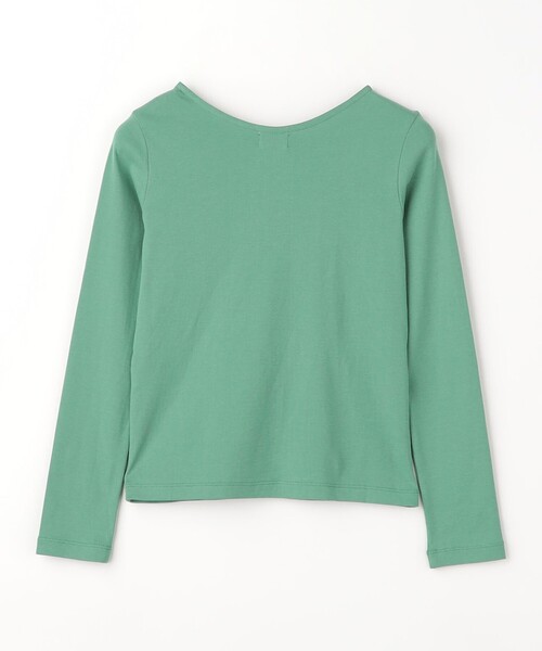 green label relaxing(グリーンレーベルリラクシング)の「フライス ボートネック ロングスリーブ プルオーバー カットソー(Tシャツ/カットソー・レディース・オフホワイト/グレー/ケリーグリーン/ブラック・FREE)」の9枚目の写真