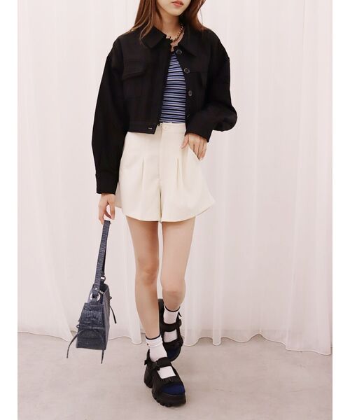 EVRIS（エヴリス）の「フリンジツイルショートジャケット（その他アウター・レディース・ブラック/アイボリー/ブルー・FREE）」の21枚目の写真