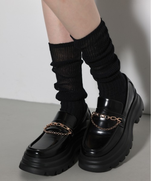 rienda（リエンダ）の「2WAYビッグソールローファー（ローファー・レディース・シルバー/ブラック・SMALL/MEDIUM/LARGE）」の2枚目の写真