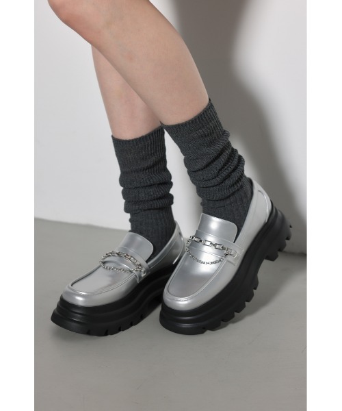 rienda（リエンダ）の「2WAYビッグソールローファー（ローファー・レディース・シルバー/ブラック・SMALL/MEDIUM/LARGE）」の21枚目の写真