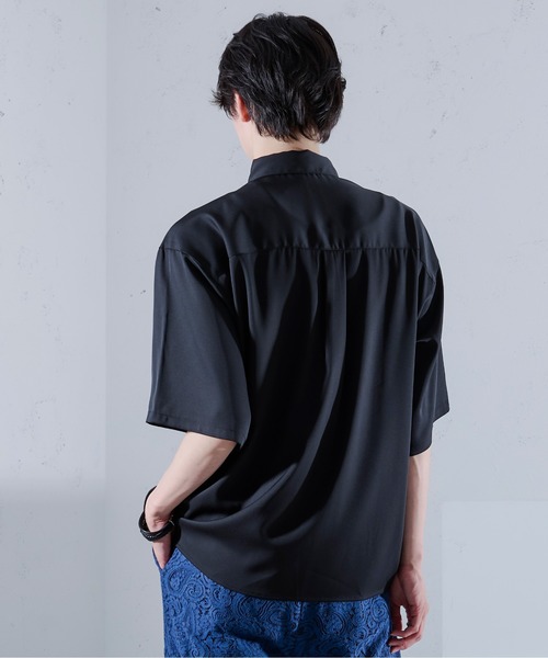 Ellno Loset(エルノロゼット)の「フロントドロストルーズシャツ(シャツ/ブラウス・メンズ・ブルーグレー/ブラック・SMALL/MEDIUM/LARGE)」の12枚目の写真