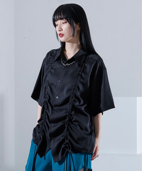 Ellno Loset(エルノロゼット)の「フロントドロストルーズシャツ(シャツ/ブラウス・メンズ・ブルーグレー/ブラック・SMALL/MEDIUM/LARGE)」の20枚目の写真