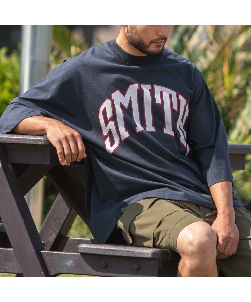 Sunny Smith(サニースミス)の「【サニースミス/sunnysmith】11.6ウルトラヘビーオンスHeavy Smith School Logo SS Tee(CP)(Tシャツ/カットソー・メンズ・オフホワイト/レッド/チャコール/ネイビー・FREE)」の11枚目の写真