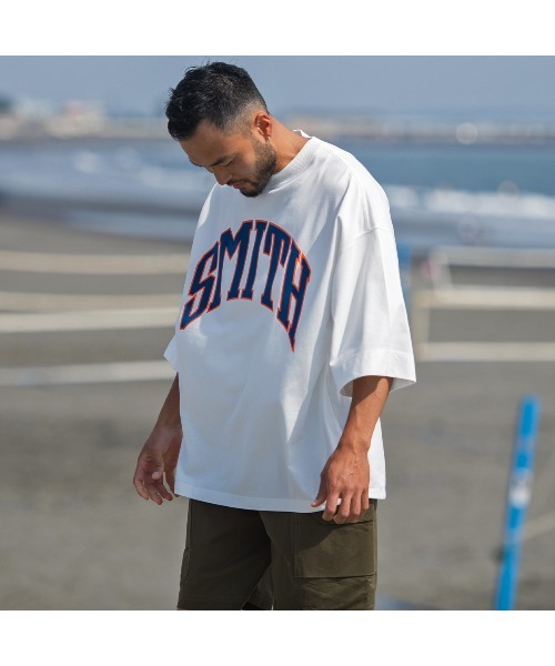 Sunny Smith(サニースミス)の「【サニースミス/sunnysmith】11.6ウルトラヘビーオンスHeavy Smith School Logo SS Tee(CP)(Tシャツ/カットソー・メンズ・オフホワイト/レッド/チャコール/ネイビー・FREE)」の12枚目の写真