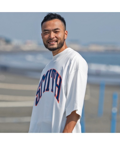 Sunny Smith(サニースミス)の「【サニースミス/sunnysmith】11.6ウルトラヘビーオンスHeavy Smith School Logo SS Tee(CP)(Tシャツ/カットソー・メンズ・オフホワイト/レッド/チャコール/ネイビー・FREE)」の13枚目の写真