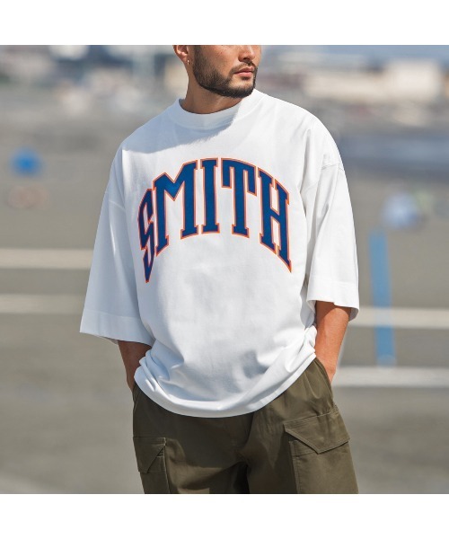 Sunny Smith(サニースミス)の「【サニースミス/sunnysmith】11.6ウルトラヘビーオンスHeavy Smith School Logo SS Tee(CP)(Tシャツ/カットソー・メンズ・オフホワイト/レッド/チャコール/ネイビー・FREE)」の14枚目の写真
