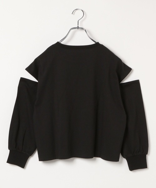 GLOBAL WORK（グローバルワーク）の「ヘビロッTEE/肩あき長袖/115746（Tシャツ/カットソー・キッズ・ブラック/オフホワイト/ライトグレー・130cm/140cm/150cm/160cm）」の19枚目の写真