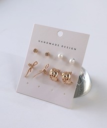 デイリー デザインピアス 4セット