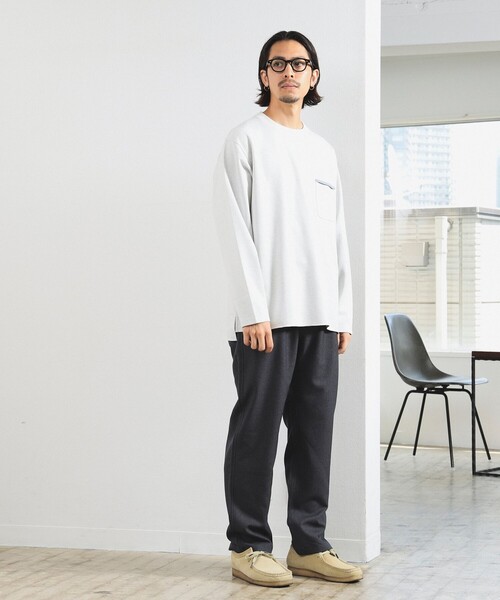 B:MING by BEAMS（ビーミングバイビームス）の「ダブルフェイス クルーネック カットソー（Tシャツ/カットソー・メンズ・ホワイト系その他5/オリーブ/ネイビー・SMALL/MEDIUM/LARGE/X-LARGE）」の17枚目の写真