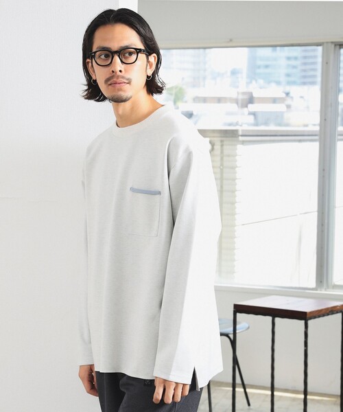 B:MING by BEAMS（ビーミングバイビームス）の「ダブルフェイス クルーネック カットソー（Tシャツ/カットソー・メンズ・ホワイト系その他5/オリーブ/ネイビー・SMALL/MEDIUM/LARGE/X-LARGE）」の20枚目の写真