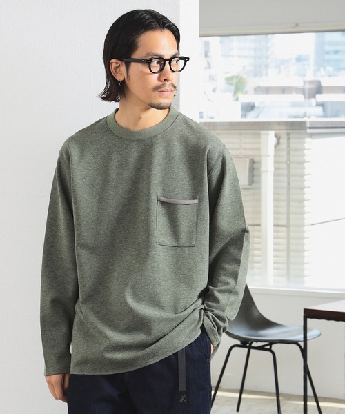 B:MING by BEAMS（ビーミングバイビームス）の「ダブルフェイス クルーネック カットソー（Tシャツ/カットソー・メンズ・ホワイト系その他5/オリーブ/ネイビー・SMALL/MEDIUM/LARGE/X-LARGE）」の6枚目の写真