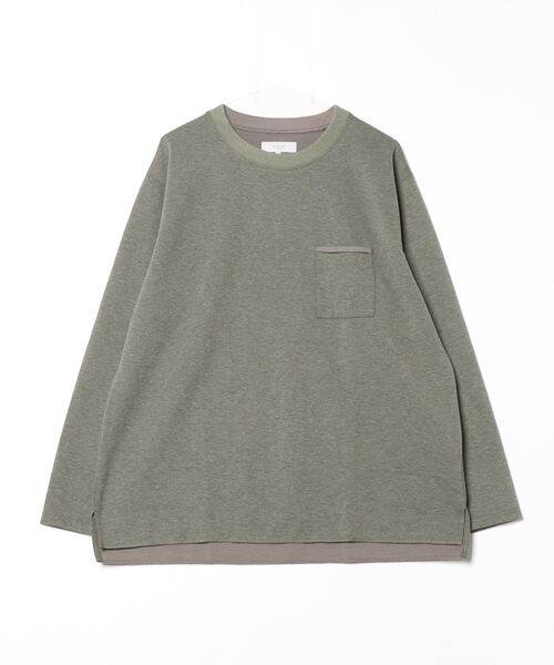 B:MING by BEAMS（ビーミングバイビームス）の「ダブルフェイス クルーネック カットソー（Tシャツ/カットソー・メンズ・ホワイト系その他5/オリーブ/ネイビー・SMALL/MEDIUM/LARGE/X-LARGE）」の13枚目の写真