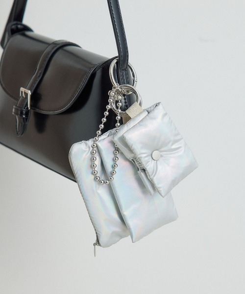 セール】【一部店舗限定】メタリックポーチセットチェーンキーホルダー