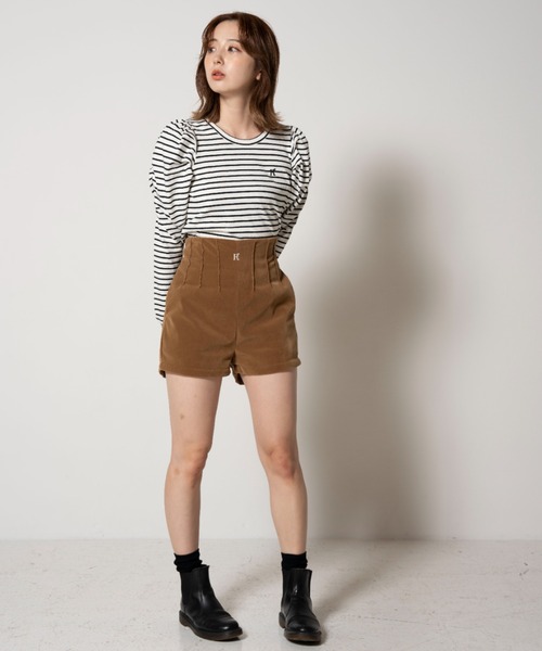 RUBY AND YOU（ルビーアンドユー）の「ボーダーパフカットソー（Tシャツ/カットソー・レディース・ブラック・FREE）」の8枚目の写真