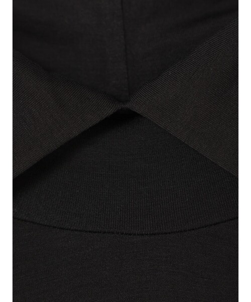 mizuiroind（ミズイロインド）の「mizuiro ind シャツカラーハイネックプルオーバー（Tシャツ/カットソー・レディース・ブラック/オフホワイト/グレー/ブルー/ネイビー/カーキ/オレンジ・FREE）」の15枚目の写真