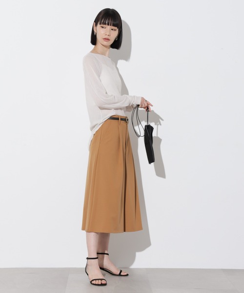 Apo(s)ture(アポスチャー)の「KATY-001/TRツータックキュロットパンツ(スラックス・レディース・ベージュ/ブラック/ブラウン/グレー・XS/S/M/L/XL)」の5枚目の写真