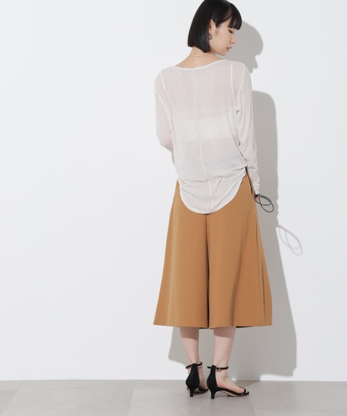 Apo(s)ture(アポスチャー)の「KATY-001/TRツータックキュロットパンツ(スラックス・レディース・ベージュ/ブラック/ブラウン/グレー・XS/S/M/L/XL)」の6枚目の写真
