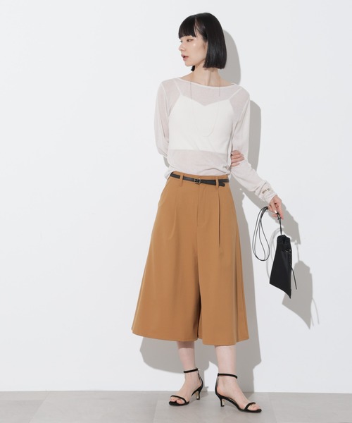 Apo(s)ture(アポスチャー)の「KATY-001/TRツータックキュロットパンツ(スラックス・レディース・ベージュ/ブラック/ブラウン/グレー・XS/S/M/L/XL)」の8枚目の写真