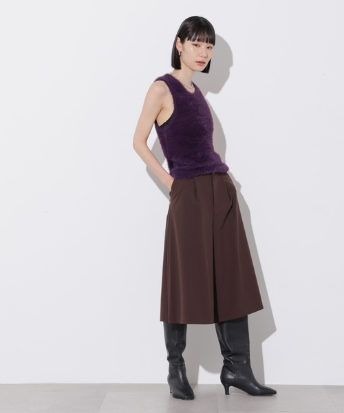 Apo(s)ture(アポスチャー)の「KATY-001/TRツータックキュロットパンツ(スラックス・レディース・ベージュ/ブラック/ブラウン/グレー・XS/S/M/L/XL)」の12枚目の写真
