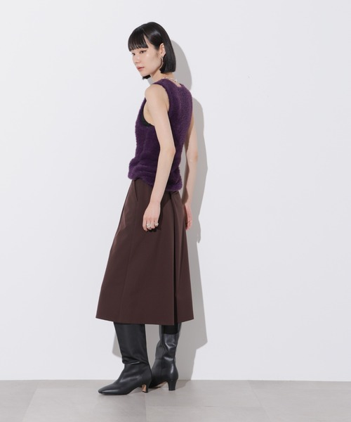 Apo(s)ture(アポスチャー)の「KATY-001/TRツータックキュロットパンツ(スラックス・レディース・ベージュ/ブラック/ブラウン/グレー・XS/S/M/L/XL)」の14枚目の写真