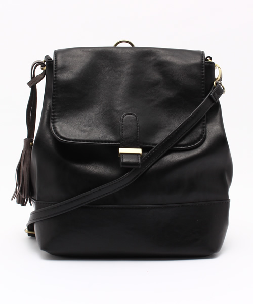 ikka（イッカ）の「2WAYミドルリュック（バックパック/リュック・レディース・ブラック/ブラウン・FREE）」の2枚目の写真