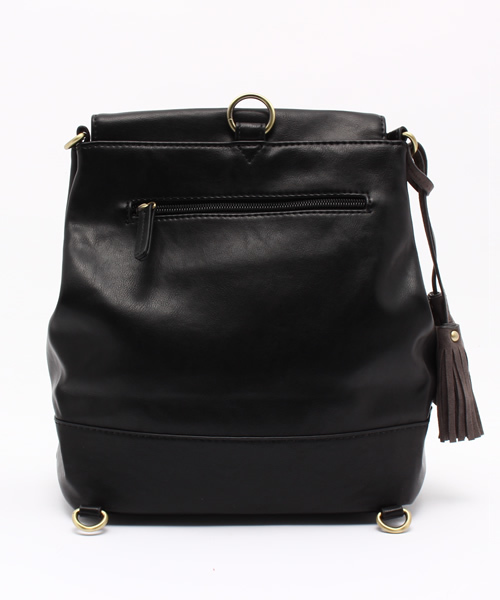 ikka（イッカ）の「2WAYミドルリュック（バックパック/リュック・レディース・ブラック/ブラウン・FREE）」の4枚目の写真