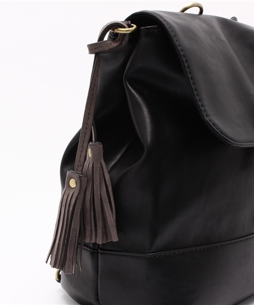 ikka（イッカ）の「2WAYミドルリュック（バックパック/リュック・レディース・ブラック/ブラウン・FREE）」の9枚目の写真