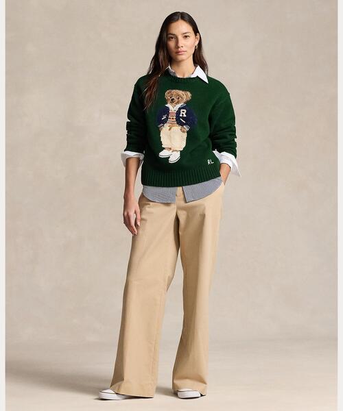 POLO RALPH LAUREN(ポロ ラルフ ローレン)の「Polo ベア ウールカシミヤ セーター(ニット/セーター・レディース・グリーン・L/M/S/XS/XXS)」の3枚目の写真