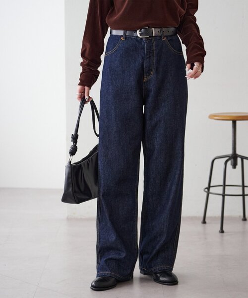 DISCOAT（ディスコート）の「USコットンデニムストレートパンツ（その他パンツ・レディース・ネイビー/ブラック/サックスブルー・SP/MT/MEDIUM/SMALL/ML/LARGE）」の13枚目の写真