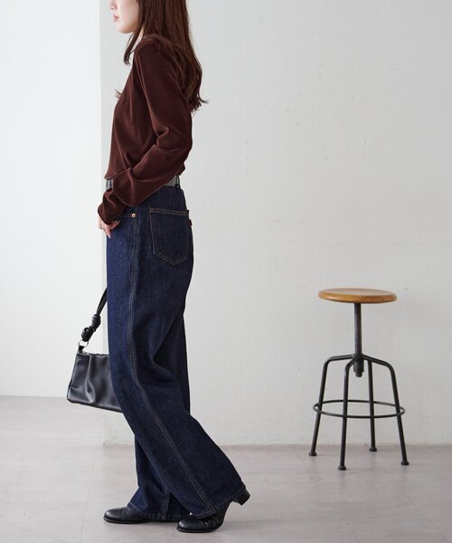 DISCOAT（ディスコート）の「USコットンデニムストレートパンツ（その他パンツ・レディース・ネイビー/ブラック/サックスブルー・SP/MT/MEDIUM/SMALL/ML/LARGE）」の16枚目の写真