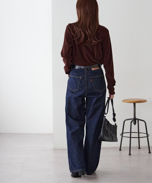 DISCOAT（ディスコート）の「USコットンデニムストレートパンツ（その他パンツ・レディース・ネイビー/ブラック/サックスブルー・SP/MT/MEDIUM/SMALL/ML/LARGE）」の17枚目の写真