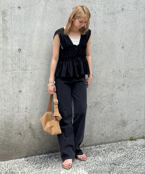 OHOTORO / ストレートパンツ/--/コットン/GRY/無地 USコットンデニムストレートパンツ（その他パンツ）｜DISCOAT（ディス