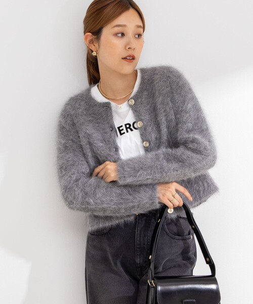 NOLLEY'S Sophi（ノーリーズソフィ）の「接結編みアンゴラ混ニット