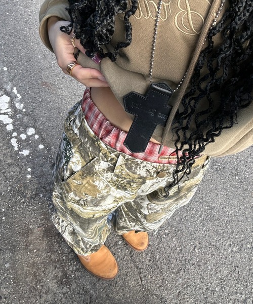 INTER FACTORY（インターファクトリー）の「AINA - レイヤード風リアルツリーカーゴパンツ　GOSSIP CLUB　made in INTER FACTORY（カーゴパンツ・レディース・グリーン・SMALL/MEDIUM）」の19枚目の写真