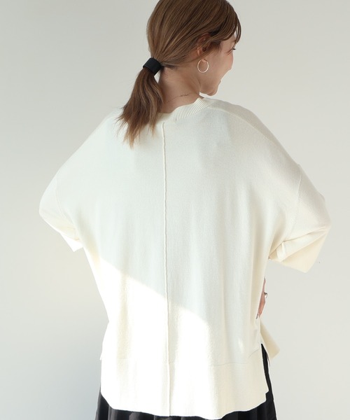 AMERICAN HOLIC（アメリカンホリック）の「バイパチVネックワイドニットカーディガン（カーディガン/ボレロ・レディース・ブラック/アイボリー/ブルー/杢グレー/ピンク・M/L）」の11枚目の写真