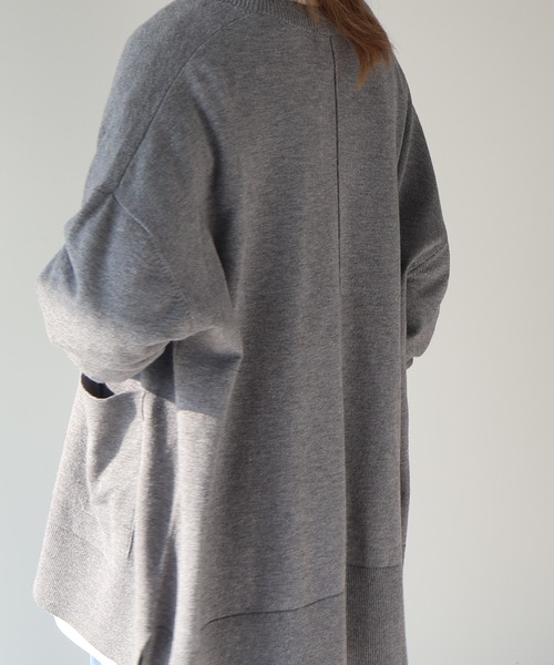 AMERICAN HOLIC（アメリカンホリック）の「バイパチVネックワイドニットカーディガン（カーディガン/ボレロ・レディース・ブラック/アイボリー/ブルー/杢グレー/ピンク・M/L）」の22枚目の写真