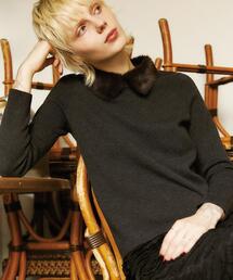 DRESSTERIOR | スタイリスト福田麻琴さんコラボ フェイクファーカラー2WAYニット(ニット/セーター)