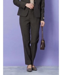 Perfect Suit FActory | デレガントスーツ　ミニチェック　テーパードパンツ　ネイビー/ブラウン【マシンウォッシャブル】 【スリム】【ストレッチ】(スーツパンツ)