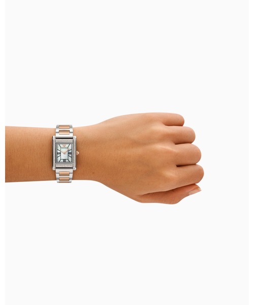 EMPORIO ARMANI（エンポリオアルマーニ）の「【エンポリオ アルマーニ】2針ウォッチ マザーオブパールダイヤル ステンレススチール（アナログ腕時計・レディース・その他1・FREE）」の3枚目の写真